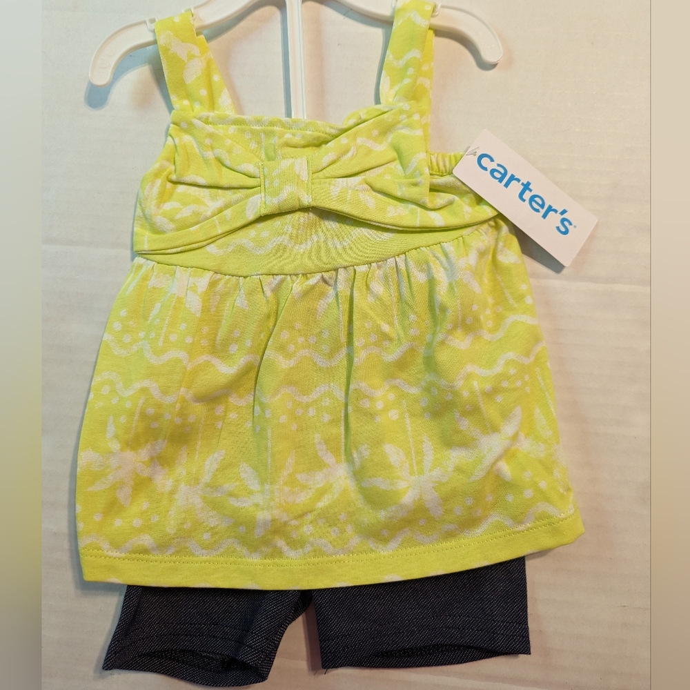 Little Girls Summer Short 2 Piece Set BNWT Size 12 Months - Picture 1 of 6